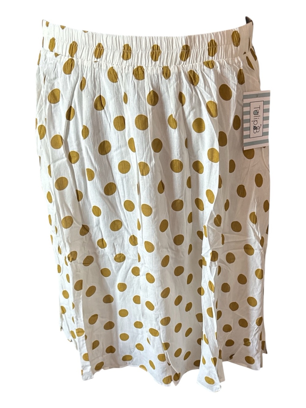 Polka Dot Skirt in White and Gold - Picture 4 of 11
